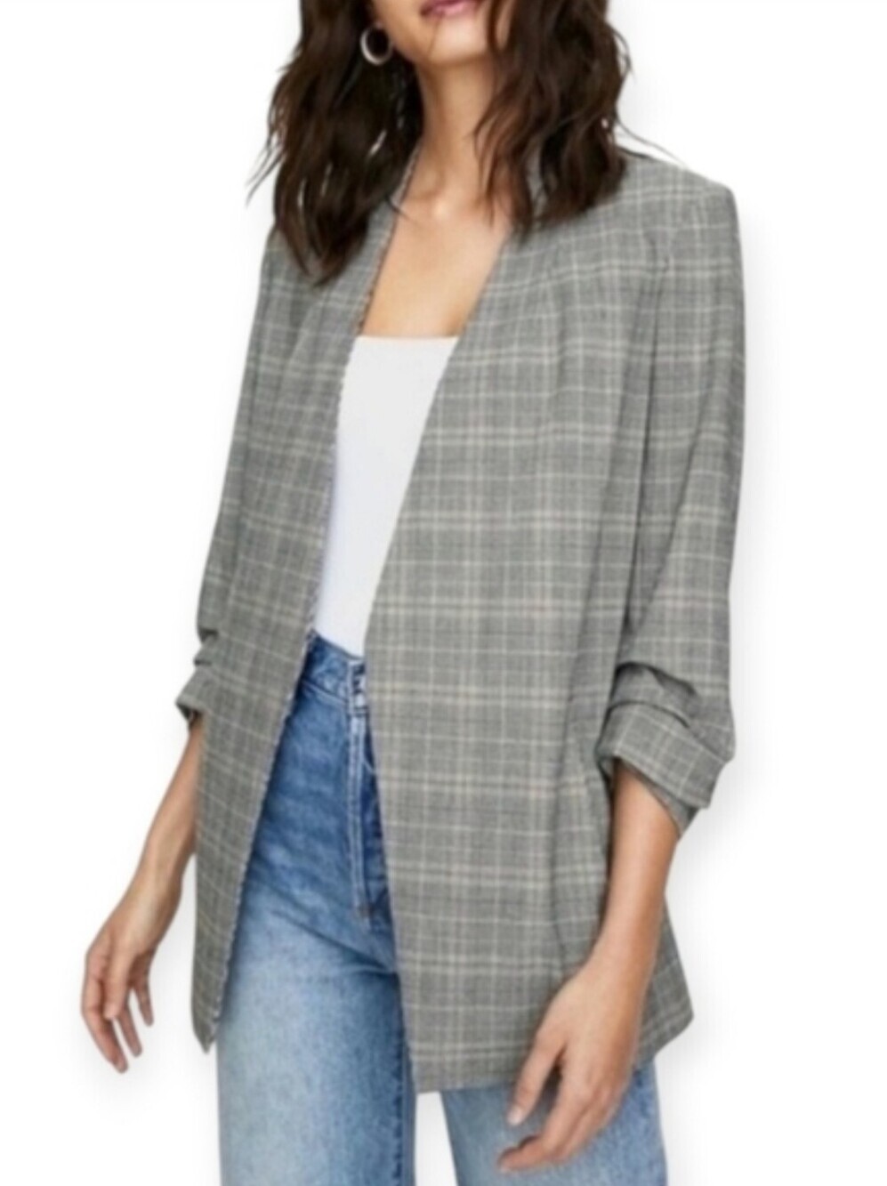 Aritzia Babaton Power Hip Blazer Plaid Size 00